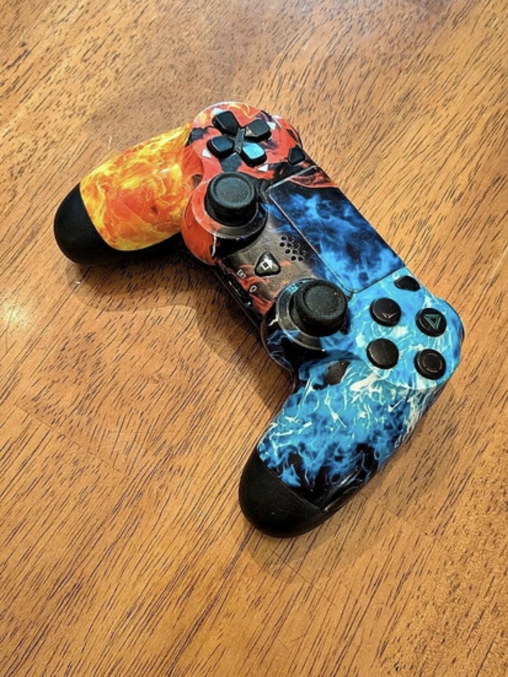 Compatible Wireless Controller for PlayStation 4 PS4 - Fire & Ice Custom Print